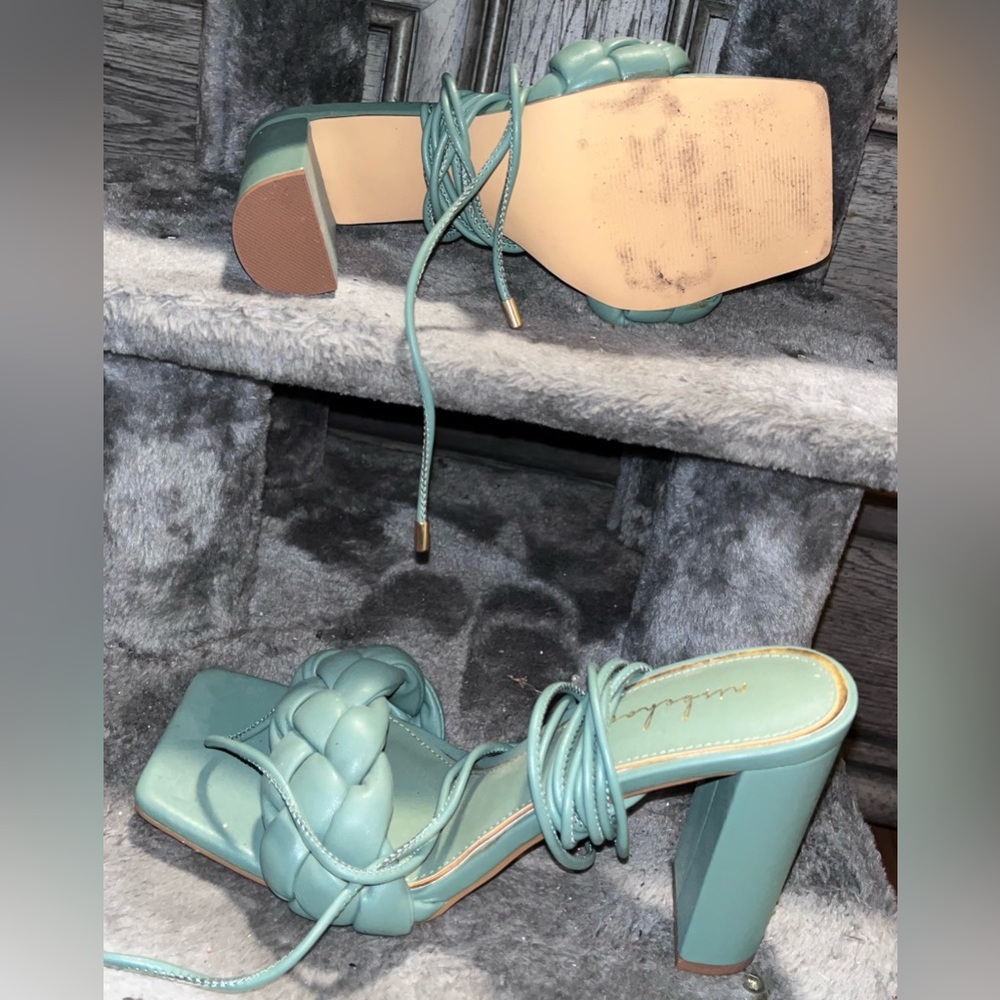 Green String Up Heel - image 2
